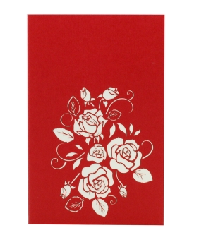 3D Karte Blühende Rosen